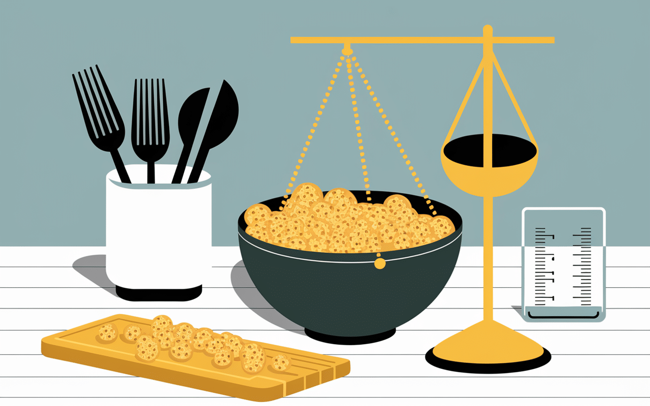 Quelle quantité de vermicelle dans une soupe : guide complet pour bien doser Balance de cuisine avec vermicelles et outils de mesure