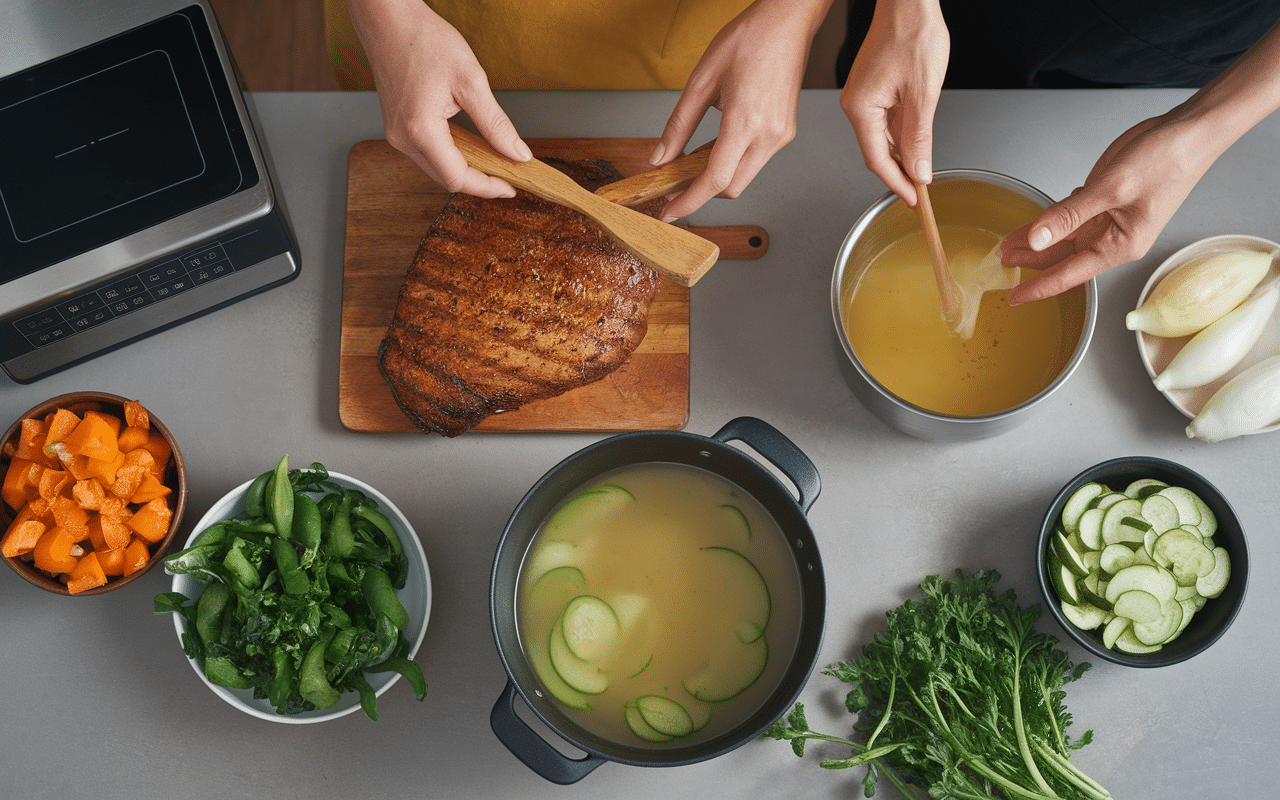 Rôti de porc au Cookeo avec fond de veau : la recette parfaite Étapes de préparation rôti de porc au Cookeo fond de veau