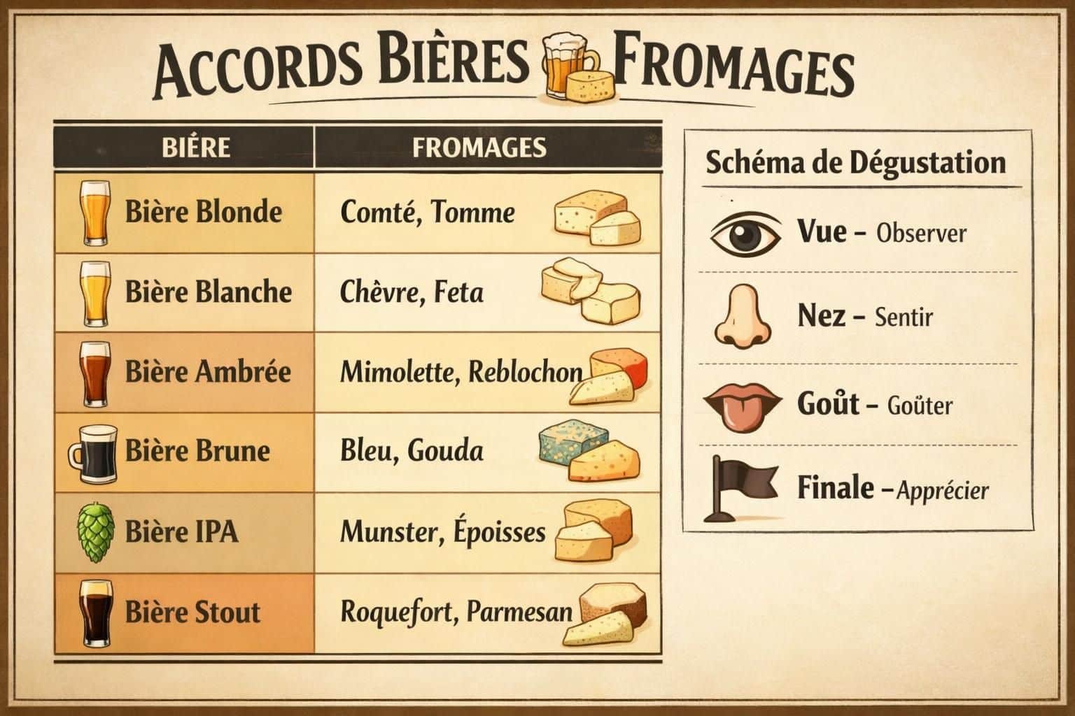 Accords Bières et Fromages : Oubliez le vin, passez au houblon ! (Sujet très tendance). découvrez comment marier bières et fromages pour une expérience gustative unique. oubliez le vin, laissez le houblon sublimer vos plats avec des accords tendance et savoureux.