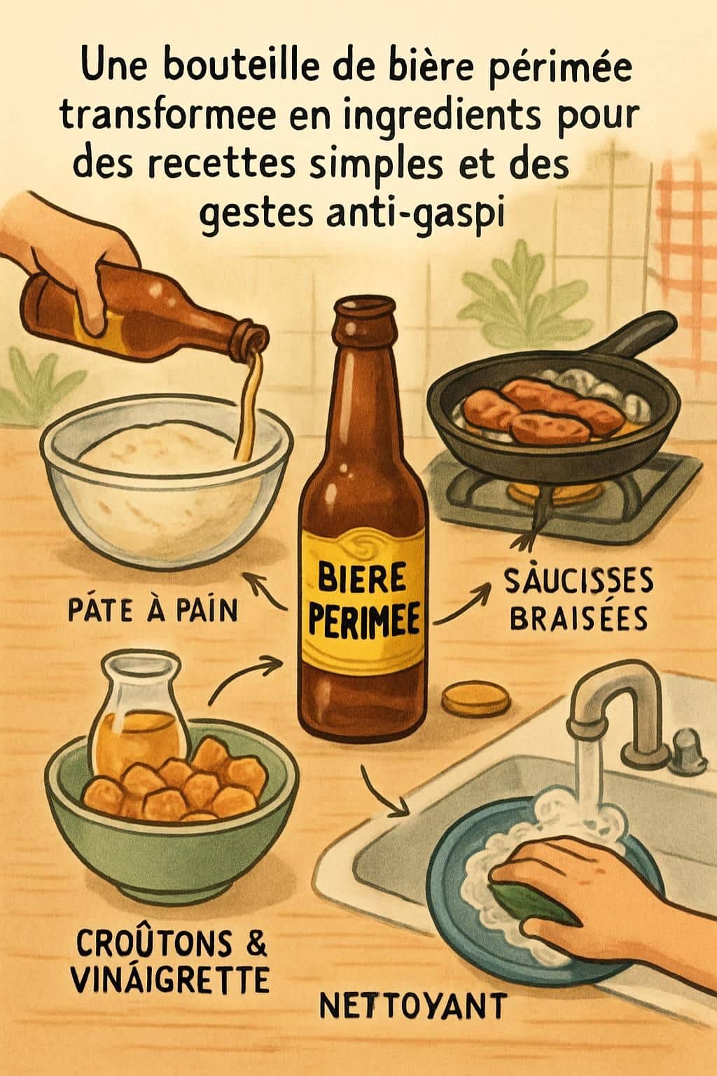 Que faire avec des bières qui ont dépassé la date ? Cuisine, cocktails et astuces anti-gaspi découvrez comment utiliser vos bières périmées pour cuisiner, préparer des cocktails originaux et adopter des astuces anti-gaspillage simples et efficaces.