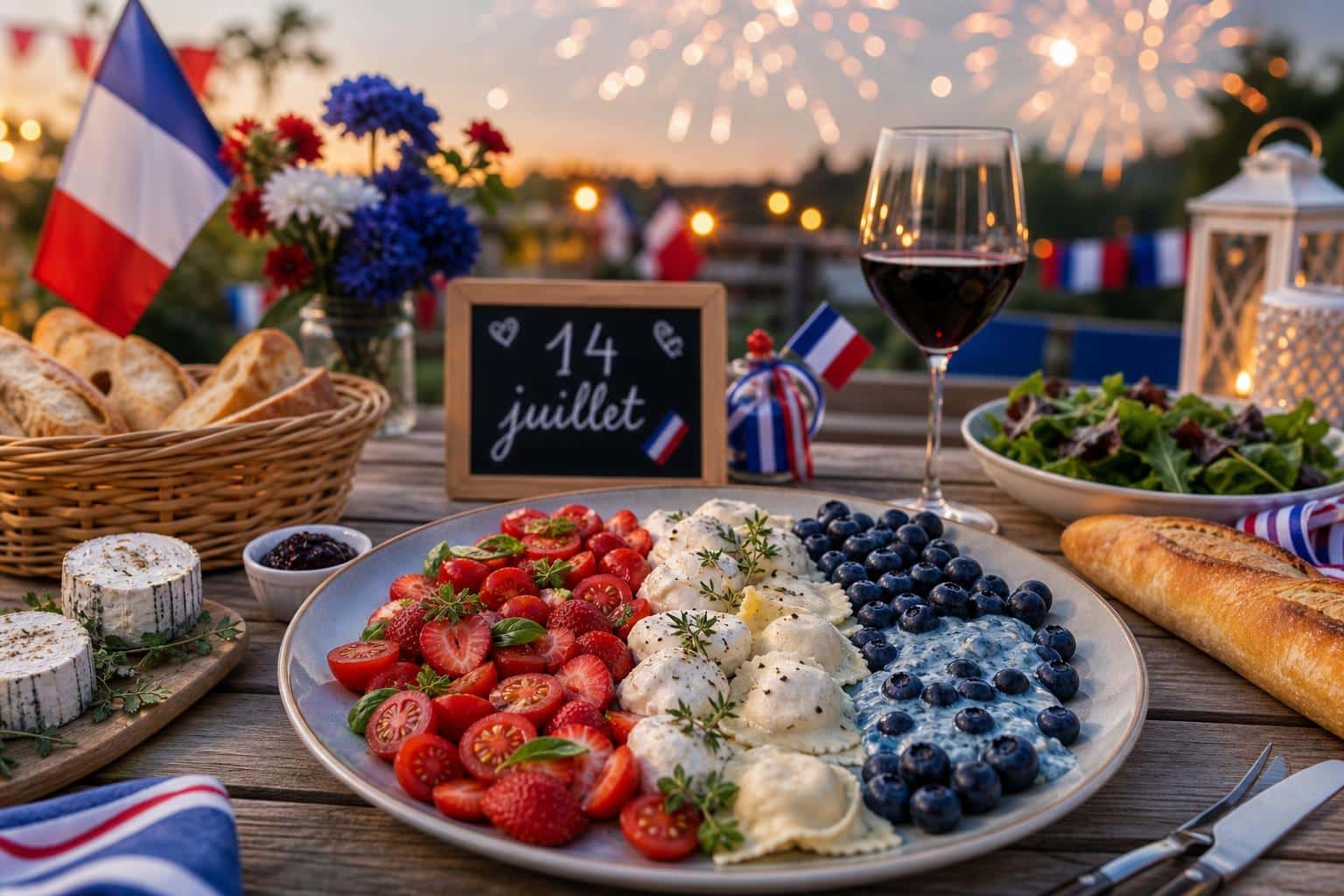 14 juillet: menu tricolore patriotique découvrez notre menu tricolore patriotique pour célébrer le 14 juillet avec des recettes aux couleurs de la france, parfaites pour une fête conviviale et gourmande.