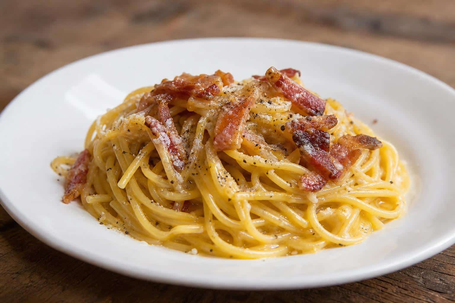 Carbonara authentique italienne: pas de creme! découvrez la recette traditionnelle de la carbonara italienne, sans crème, pour un goût authentique et savoureux comme en italie.
