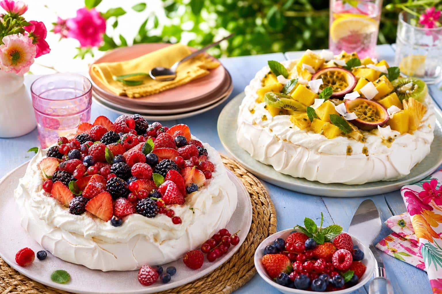 Pavlova fruits rouges: dessert leger ete découvrez notre recette de pavlova aux fruits rouges, un dessert léger et frais parfait pour l'été. facile à préparer, il allie meringue croustillante et fruits rouges savoureux pour un plaisir gourmand sans lourdeur.