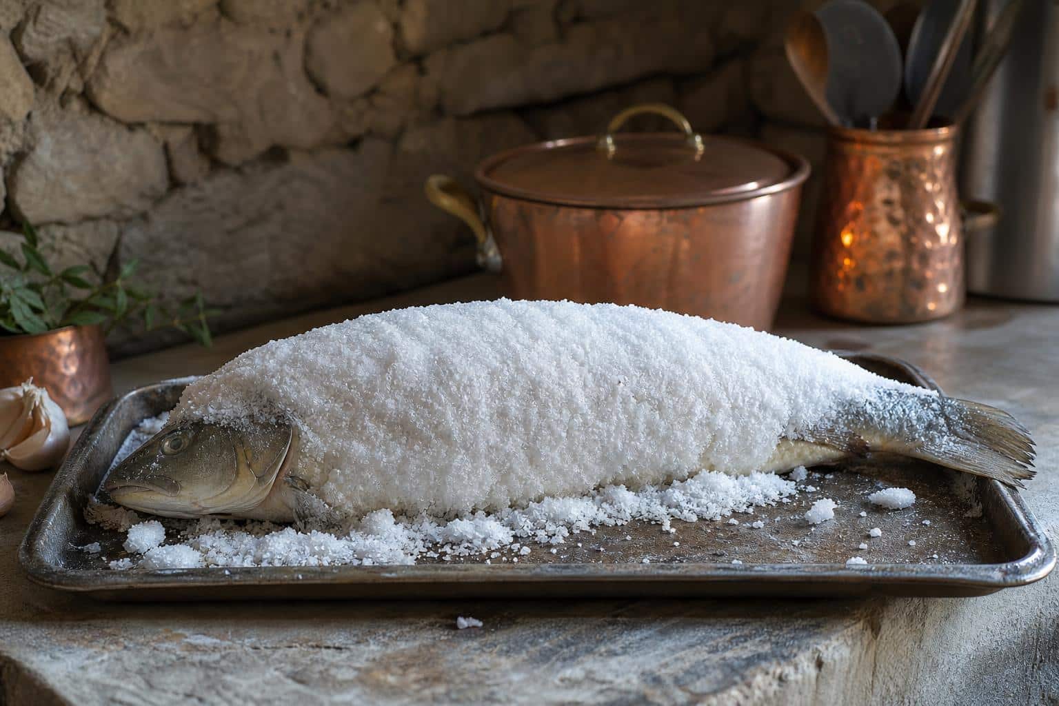 Poisson en croute de sel: technique ancestrale découvrez la technique ancestrale du poisson en croûte de sel, une méthode traditionnelle pour cuire parfaitement le poisson et préserver toutes ses saveurs.