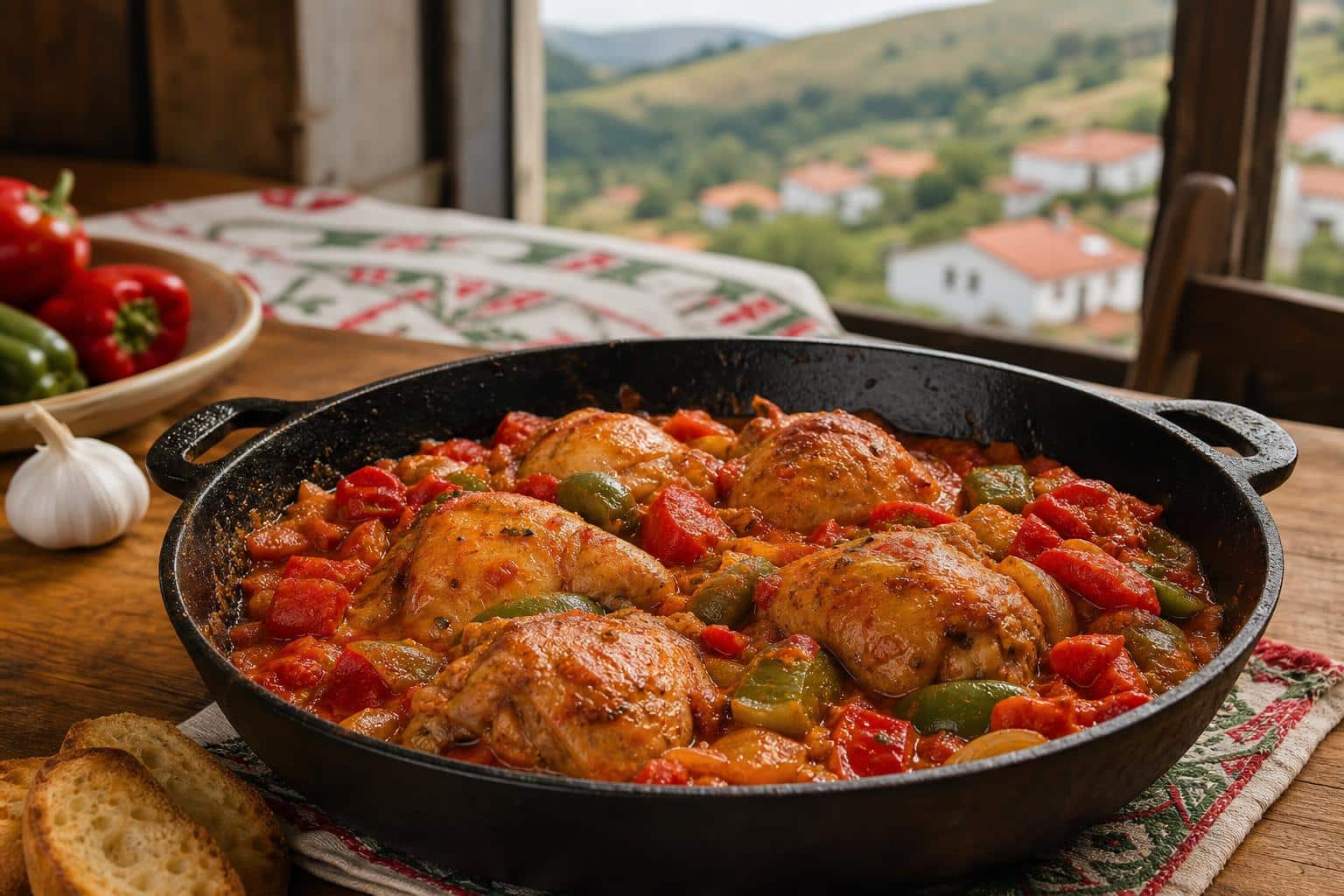 Poulet basquaise: la recette du Pays Basque découvrez la recette traditionnelle du poulet basquaise, un plat savoureux et authentique du pays basque, simple à préparer et riche en saveurs.
