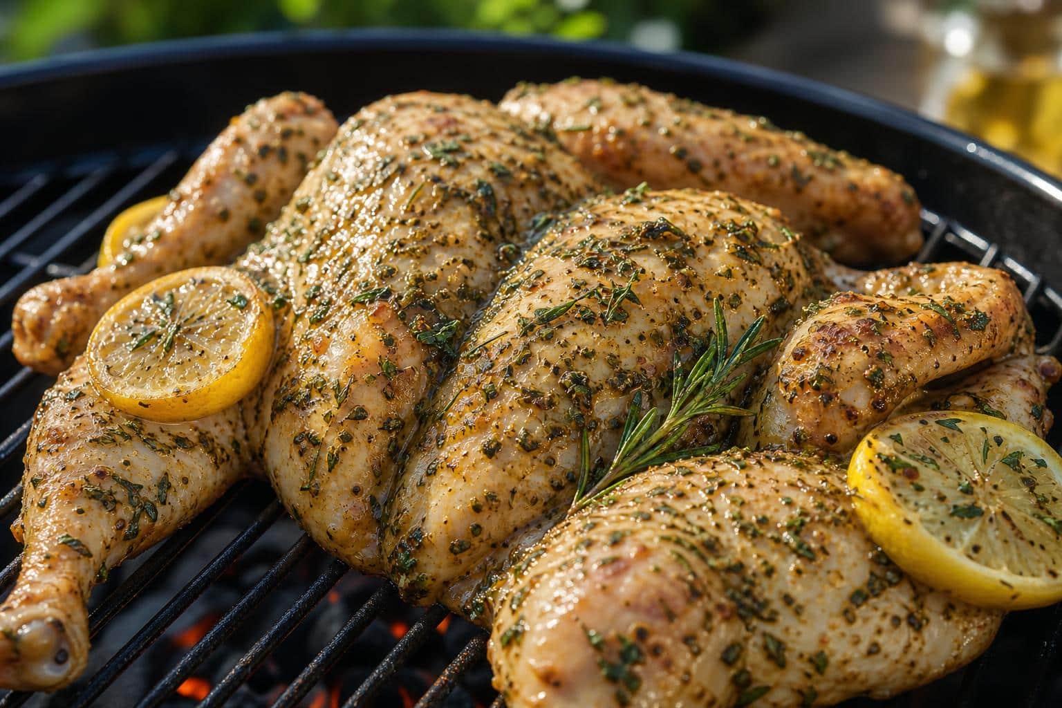 Poulet grille citron-herbes: BBQ d'ete découvrez notre recette de poulet grillé au citron et aux herbes, parfaite pour un bbq d'été convivial et savoureux. simple, fraîche et pleine de saveurs estivales.