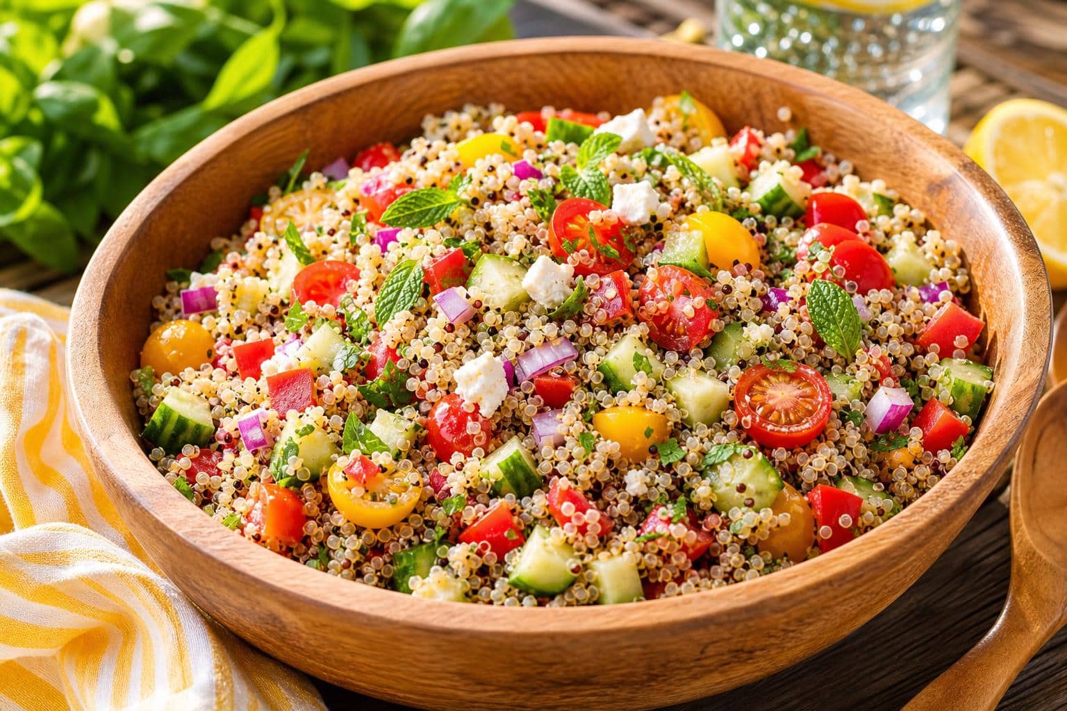 Salade de quinoa: dejeuner sain ete découvrez notre recette de salade de quinoa, parfaite pour un déjeuner sain et léger en été. fraîcheur et équilibre garantis !