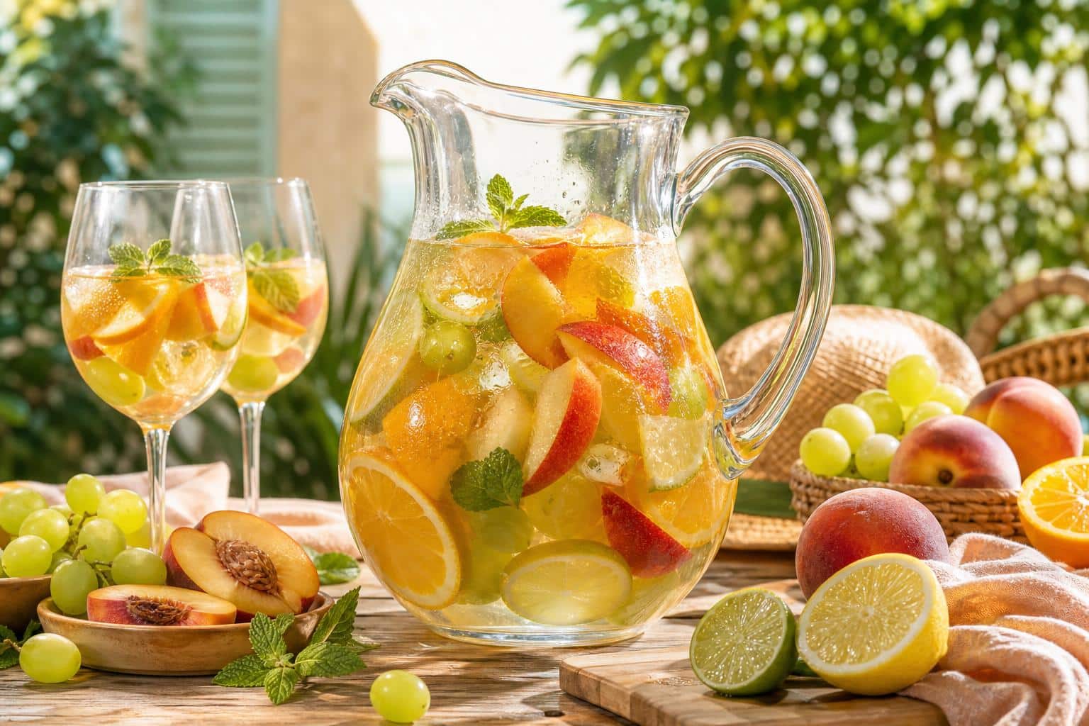 Sangria blanche: la recette ete francaise découvrez la recette estivale incontournable : la sangria blanche, la boisson fraîche et fruitée parfaite pour profiter de l'été à la française.