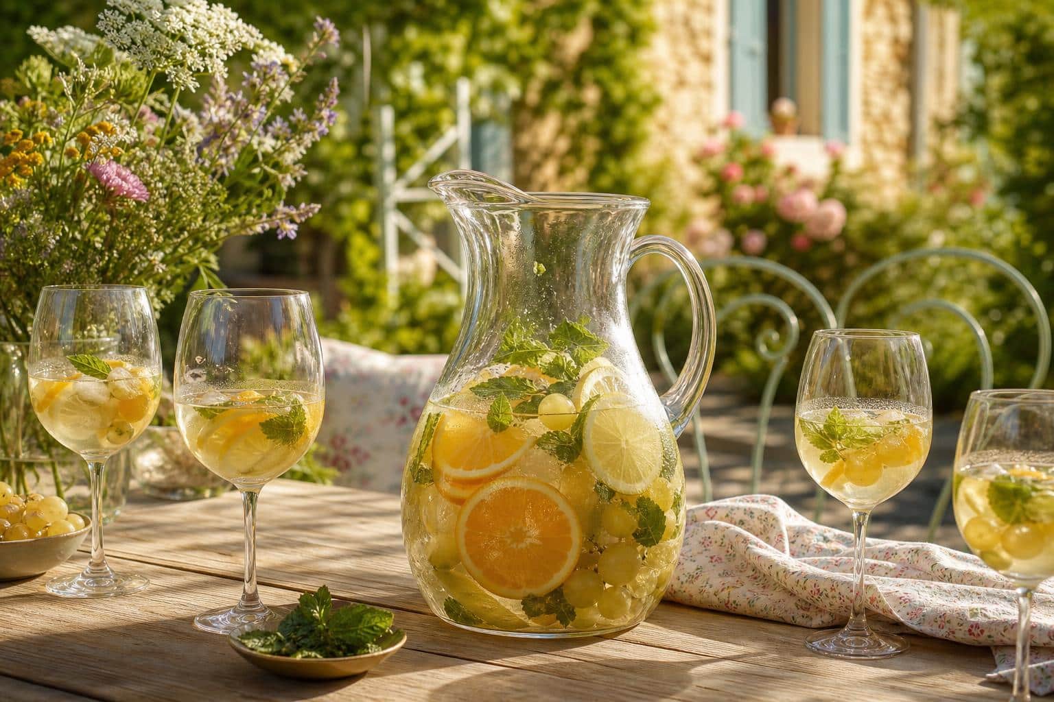 Sangria blanche: la recette ete francaise découvrez la recette estivale de la sangria blanche, une boisson fraîche et fruitée typiquement française, idéale pour vos apéros d'été.